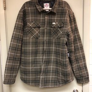 RVCA Men's Plaid Long Sleeve Woven Button Up Shirt